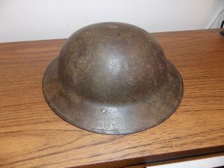 WWI British Brodie Helmet w/Strap Marked FKSII Firth & Sons Sheffield 1916 - 1918 3