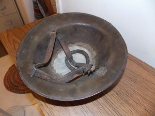 WWI British Brodie Helmet w/Strap Marked FKSII Firth & Sons Sheffield 1916 - 1918 6