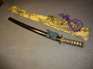 Japanese Sword Wakizashi In Mountings " Izumi - No Kami Kunisada "