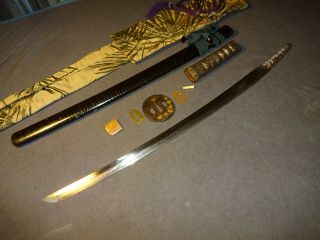 Japanese sword wakizashi in mountings 