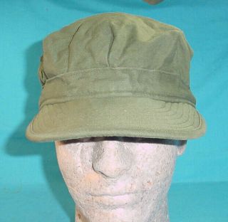 Vintage Us Army Od Fatigue Hat Size 7 ¼