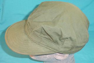 VINTAGE US ARMY OD FATIGUE HAT SIZE 7 ¼ 2