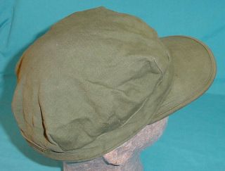 VINTAGE US ARMY OD FATIGUE HAT SIZE 7 ¼ 3