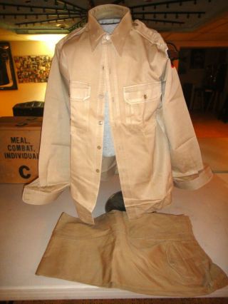 US Army Khaki Shirt & Pants 1st ARMY Dated KOREAN WAR 2