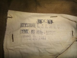 US Army Khaki Shirt & Pants 1st ARMY Dated KOREAN WAR 4