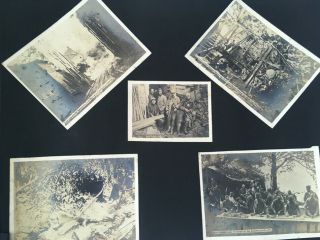 c1918 WWI PHOTO ALBUM Soldier Portraits,  Snapshots,  Europe War Scene Postcards 12