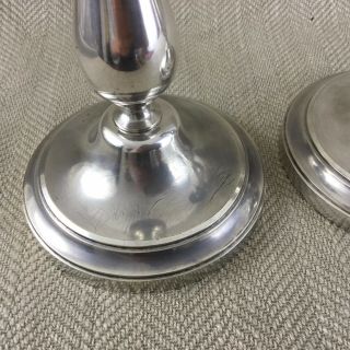 Christofle Silverplate Candlesticks Candle Sticks Antique French Pair 7