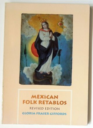 Signed Mexican Folk Retablos Giffords Religious Painting On Tin Ex - Voto