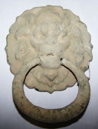 Large Lion Mask Handle No.  774 Roman Bronze