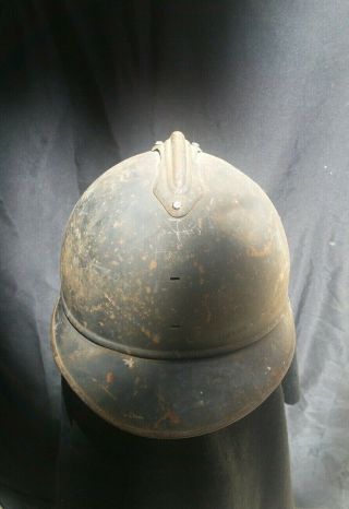 Wwi French M15 Adrian Infantry Helmet With Liner & Crest