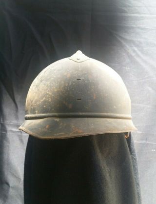 WWI FRENCH m15 ADRIAN infantry HELMET with LINER & CREST 2
