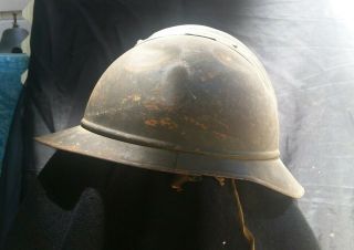 WWI FRENCH m15 ADRIAN infantry HELMET with LINER & CREST 4