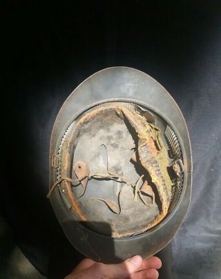 WWI FRENCH m15 ADRIAN infantry HELMET with LINER & CREST 7
