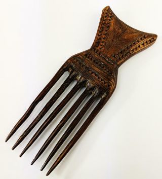 Ashanti African Wooden Hair Comb ​early 20th Century