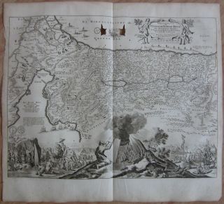 Stoopendaal: Decorative Map Israel Red Sea Egypt - 1714