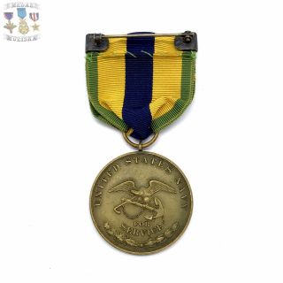 6961 WWI US NAVY MEXICO CAMPAIGN MEDAL 1911 - 1917 NUMBERED SPLIT BROOCH BB&B 5