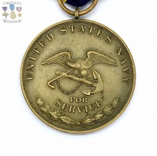 6961 WWI US NAVY MEXICO CAMPAIGN MEDAL 1911 - 1917 NUMBERED SPLIT BROOCH BB&B 6