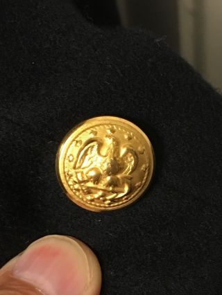 6 Vintage US Navy Buttons JACOB REEDS SONS Gold Brass Military w COAT 6