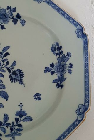 MAGNIFICENT VERY LARGE ANTIQUE CHINESE BLUE&WHITE PORCELAIN 18th C PLATE/DISH 2 3