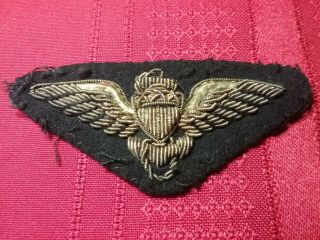 Ca 1940s Wwii Us Navy Gold Bullion Pilot’s Wings