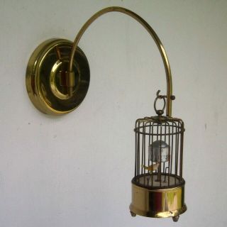 Vintage Kaiser Brass Bird Cage Annular Dial Wind - Up Clock w/ Stand Made Germany 10