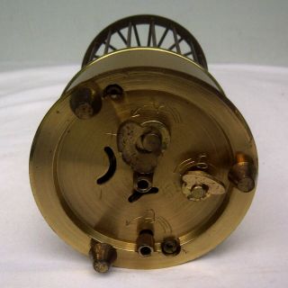 Vintage Kaiser Brass Bird Cage Annular Dial Wind - Up Clock w/ Stand Made Germany 7