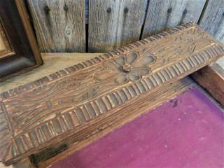 AAFA Rare Antique Folk Art Carved Wooden Writing Lap Desk Travel 4
