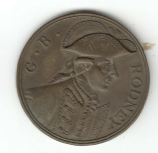 George Rodney Battle Of Saintes Circ 1782 Bronze Medal 34mm Start £20