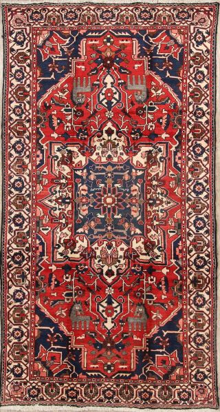 Rare Decorative Geometric 5x10 Wool Bakhtiari Oriental Rug 10 