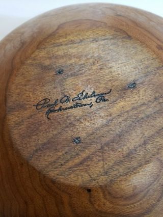 Rare Signed Paul A.  Eshelman Hand Turned 12 " Wood Bowl