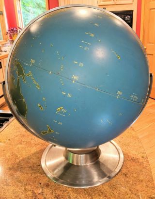 Vintage WWII Military Aviation AIR FORCE World Globe Denoyer Geppert Industrial 3