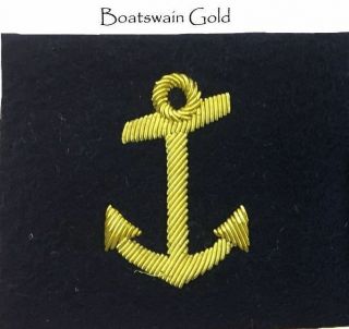 Civil War Navy Hat Insignia Boatswain: Gold