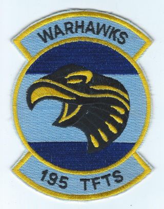 80s 195th Tac Fighter Group Training Squadron Patch