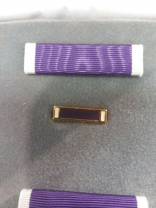 Purple Heart,  Uniform Ribbon,  Lapel Pin,  Case Korean War 5