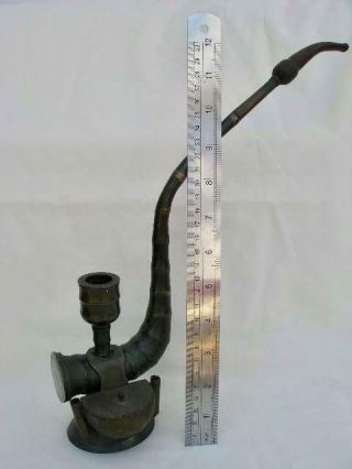 Fine 19th Century Signed Chinese Bronze Smoker ' s Tobacco Pipe. 5