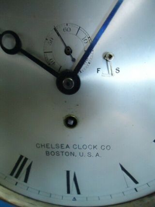 Vintage Chelsea Marine clock w/ 8 