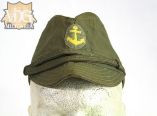 Ww2 Japanese Naval Officers Green Field Cap - Well Marked