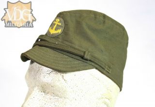 WW2 Japanese Naval Officers Green Field Cap - Well Marked 2