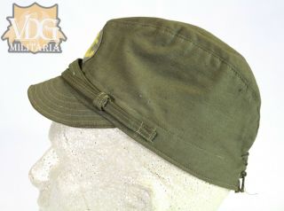 WW2 Japanese Naval Officers Green Field Cap - Well Marked 3