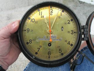 Us Army Message Center M2 Clock Mechanical With Key Similar To Chelsea