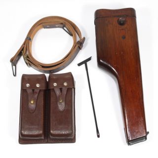 Soviet Stechkin Aps Wooden Butt - Holster With Accessories