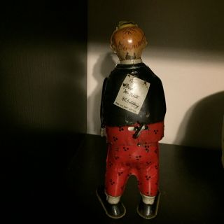 Rare Ferdinand Strauss 1920 Tin Antique Windup Toy Comic Character Boob McNutt 3