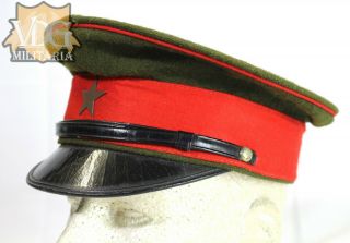 WW2 Japanese Officers Visor with Army Helmet Star Device 3