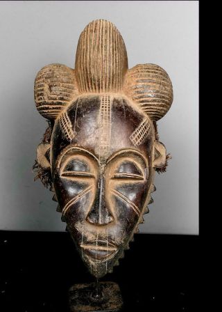Old Tribal Baule Mask - Coted 