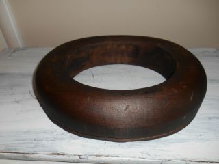 Old Wood Hat Form Mold Block Brim Millinery 7 - 1/4 Antique 140