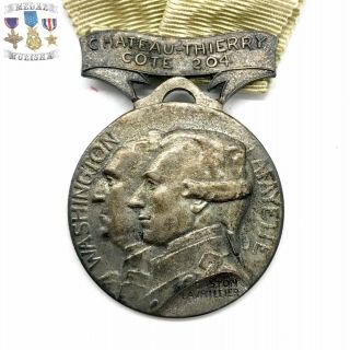 WWI FRENCH CHÂTEAU THIERRY MEDAL COTE 204 JULY 18 1918 LA VICTOIRE APPARAIT WW1 2