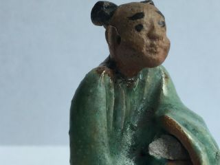 PAIR rare Ming dynasty Chinese Antique Shekwan miniature figures Bonsai 11