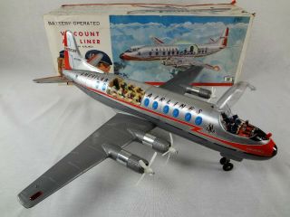 Tomiyama American Airlines Vintage Airplane Toy; Tin Battery Operated Toys Japan