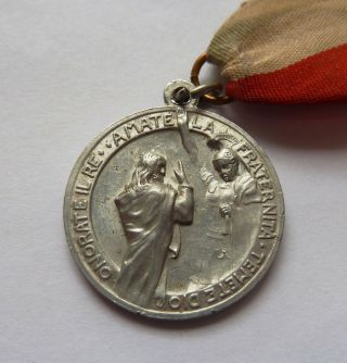 Italian Fascist Religious Medal Medaglia Religiosa Fascista Guerra Fascio Wwii