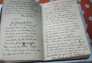 German WW1 Soldiers War Poem Diary 1914 - 1917 3